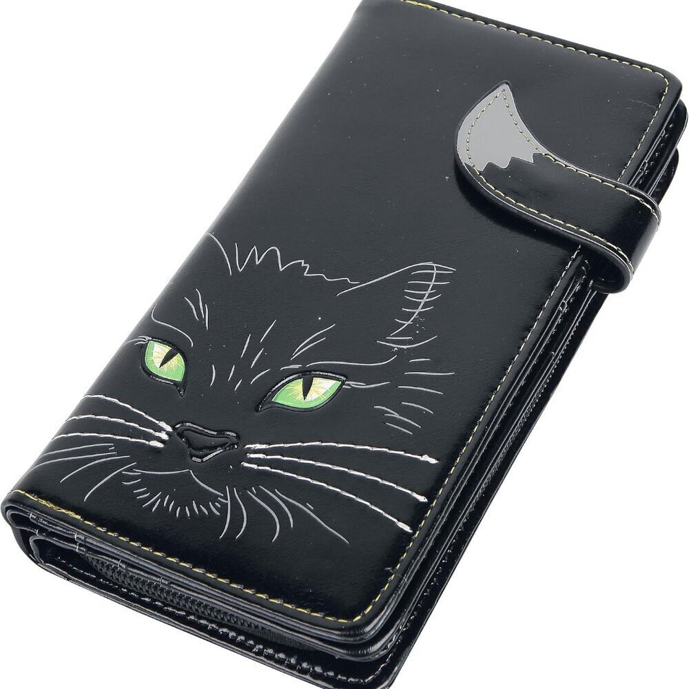 Women's Casual Black PU Purse 18.5cm Animal Print Card Coin Slots